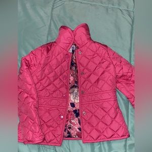 Light weight, quilted pink Crown and Ivy Jacket size 4T